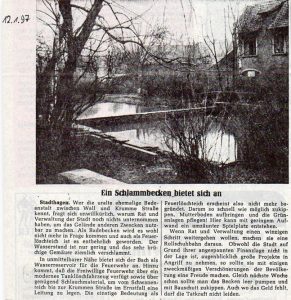 Abb. 02b: 1880: Zeitungsartikel vom 12.01.1997 über die Freibadeanstalt an der Krummen Straße